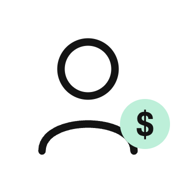Cost per qualified lead icon