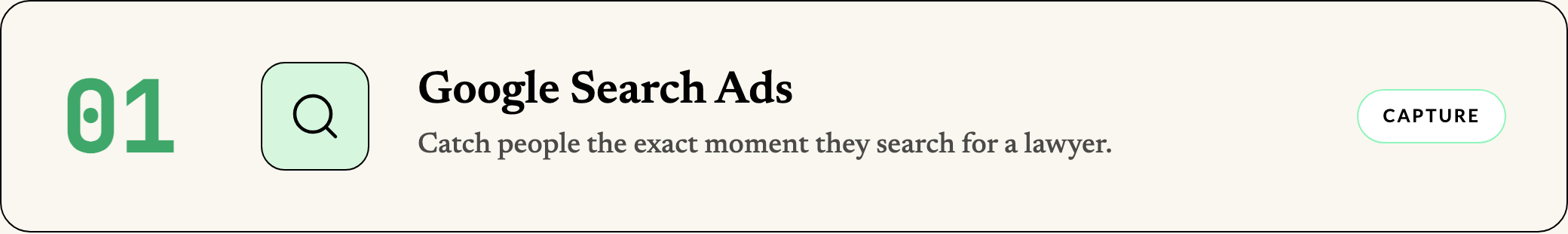 Google Search Ads catch people the exact moment they search for a lawyer