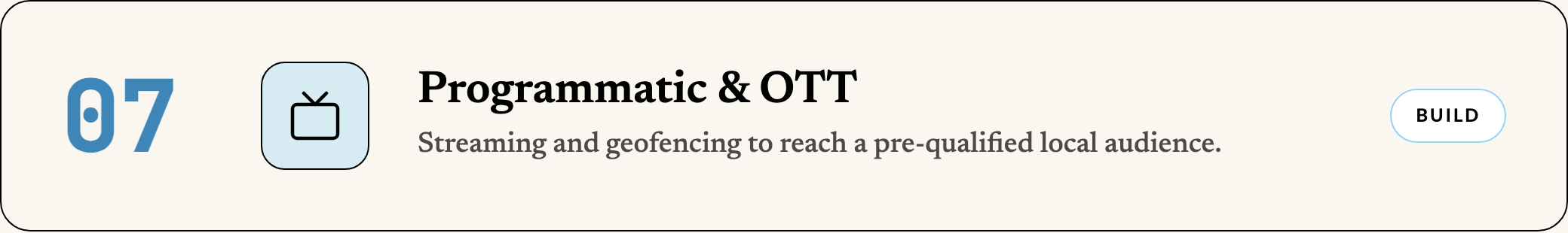 Programmatic and OTT use streaming and geofencing to reach a pre-qualified local audience