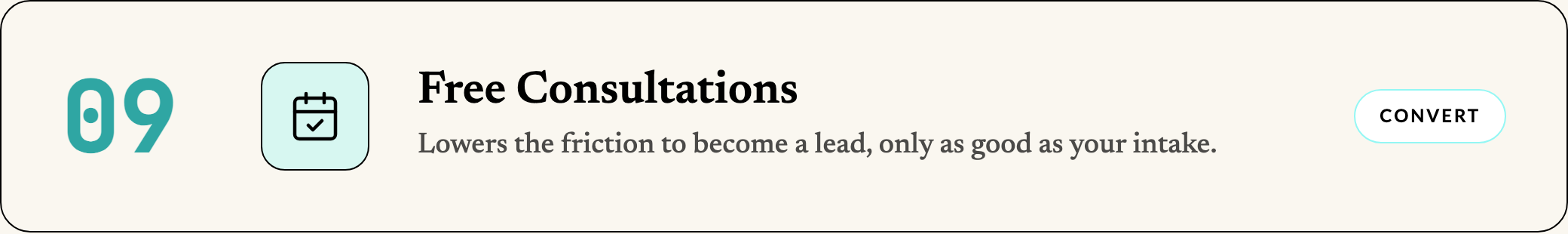Free consultations lower the friction to become a lead for a law firm